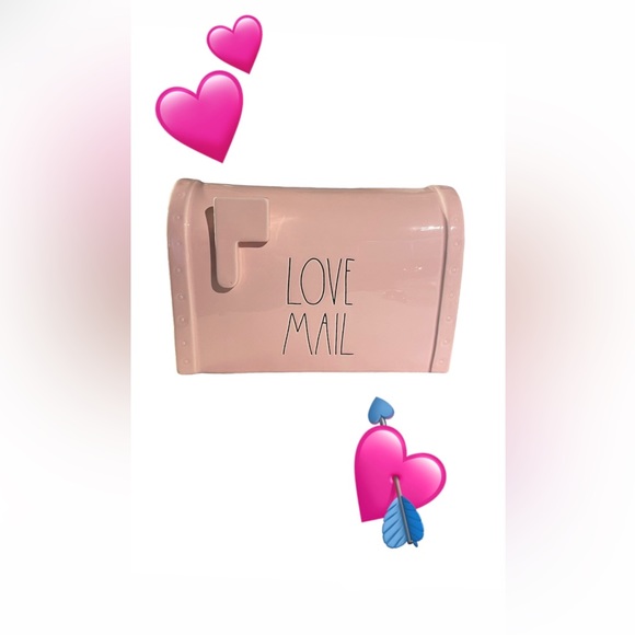 Rae Dunn Love Mail Valentines Ceramic Pink Mail Box Anniversary Soulmate - Picture 4 of 14
